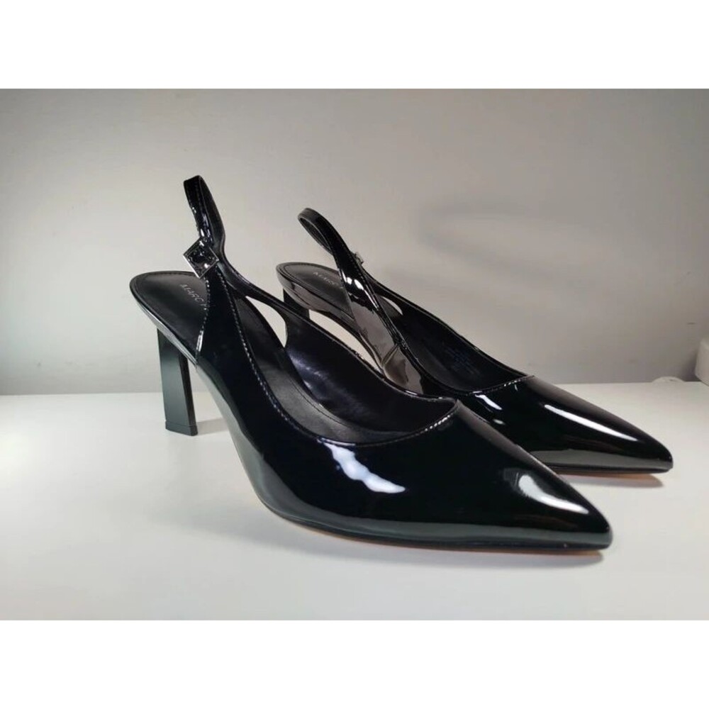 Marc Fisher Women’s Black Patent Slingback Pointed Toe Heels Size 10